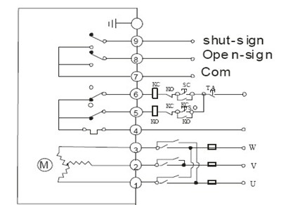 AC380V三相電源電動(dòng)蝶閥接線圖、電動(dòng)球閥接線圖